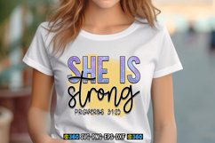 She is strong proverbs 31:25 PNG Product Image 2