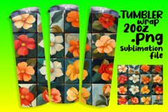 Stylish Blossom Sublimation Tumbler Wraps - 20oz Product Image 1