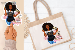Afro Lash Artist Woman PNG Boss Babe Beauty Sublimation Des Product Image 5