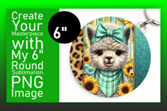 Cute Keychain Circle Design PNG , Cute Animals Product Image 1