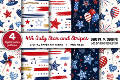 4th Of July Star And Stripes PNG Product Image 1