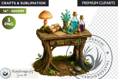 Fantasy clipart Magical Forest Village PNG for scrapbooking Product Image 1