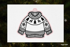 Christmas Sweater Ornament Laser Cut | Glowforge | SVG Product Image 2
