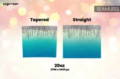 Blue Glitter Tumbler | Skinny 20 oz | Tapered | Straight Product Image 2