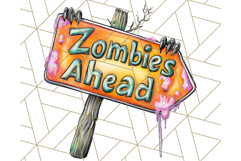 Bold Zombie Clipart PNG, Creepy Halloween Clip Art Product Image 2