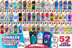 Tumbler Sublimation Design Bundle. Valentine's Skinny 20 oz Product Image 1
