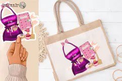 Nail Apron Sublimation PNG Pink Beauty Quote Design Product Image 5