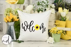 Welcome Sunflower sign svg | Sunflower home sign svg Product Image 2