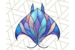 Stained Glass Sea Creatures PNG Clipart, Ocean Fantasy Product Image 2