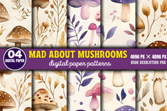 Mad About Mushrooms Pattern Bundle PNG Product Image 11