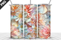 Flowers Tumbler Wrap | Sublimation Design | Tumbler PNG Product Image 1