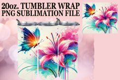 Blissful whispers 20oz tumbler wrap, Butterfly Product Image 1