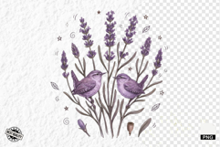 Summer Lavender Meadow Clipart Product Image 1