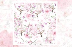 Hand Drawn Watercolor FLOWERS&amp;BIRDS Product Image 10