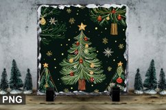 Christmas Tree Square Sublimation Slate Design Product Image 1