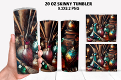 Skinny Tumbler 20oz Wrap Design, Halloween Tumbler PNG Product Image 1