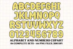 Cute Kids Monster Alphabet & Numbers doodle PNG Clipart Product Image 4