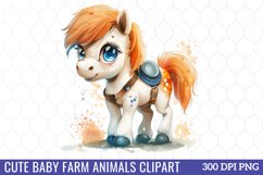 Cute Baby Farm Animals Clipart Bundle Product Image 11
