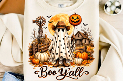 Boo Y’all Western Ghost Halloween PNG Product Image 1