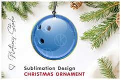 BOWLING Christmas Ornament. Sublimation design. Product Image 1