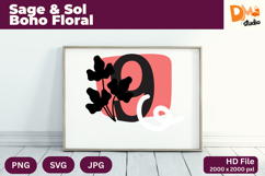 Sage &amp; Sol Boho Floral Monogram Product Image 1