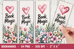 Book Magic Floral Bookmark Sublimation Product Image 1
