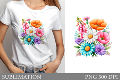 Wildflowers Sublimation. Wildflowers T-Shirt Sublimation Product Image 1