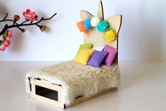 Miniature unicorn bed kit DIY dollhouse furniture 1:12 scale Product Image 10