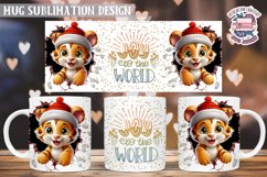 Christmas Mug Wrap Sublimation Funny Quote 3D Wall Animal Product Image 1