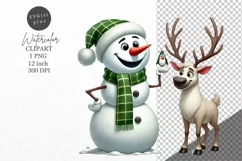 Christmas clipart, Snowman clipart, Winter clipart Product Image 1