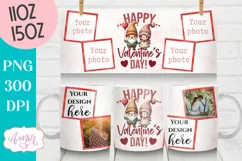 Cute Valentines Photo Mug Wrap template PNG for Sublimation Product Image 2