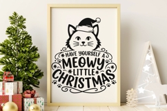 Have Yourself A Meowy Little Christmas Svg, Cat Lover Svg. Product Image 8