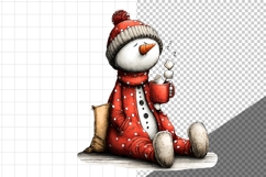Watercolor Snowman Clipart, Whimsical, Product Image 3