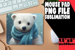Watercolor Winter Critters Sublimation Mouse Pad - Holiday Product Image 1