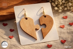 Love Heart Earrings Earrings SVG | Jewelry | Laser Cut Product Image 1