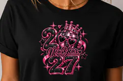 New Year 2027 Pink Disco Ball Sublimation PNG, tshirt png Product Image 3