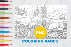 Cows in the meadow Coloring Pages | Coloring book Product Image 1