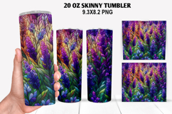 Flower Skinny Tumbler 20oz Wrap Design, Flowers Tumble PNG Product Image 1