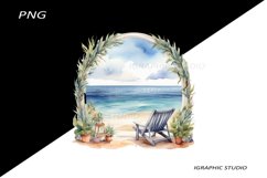 Sea View Illustration Png Product Image 1