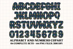 Christmas Alphabet png clipart, christmas doodle letters Product Image 4