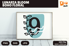 Lunaria Bloom Boho Floral Monogram Product Image 1