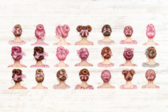 Messy Bun Woman Clipart Huge Bundle Product Image 6