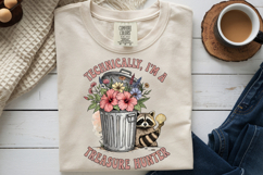 Treasure Hunter PNG - Cute Raccoon Png - Floral Sublimation Product Image 9