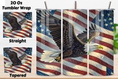4th Of July Patriotic Eagle Seamless Tumbler Wrap Product Image 1
