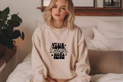 Black Gildan 18000 Mockup, Black Crewneck Mockup, Oversize Product Image 1