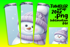 RICH 20oz Tumbler Template for DIY Projects , Snowman Product Image 1