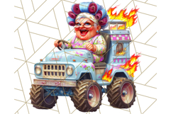 Wild Grandma Clipart PNGs, Funny Quirky Old Ladies Product Image 2