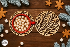 Frost Pattern Coffee Coasters SVG Bundle | Drink Coaster Product Image 10