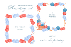 Knitting watercolor set. Crochet. Materials and tools. Product Image 10
