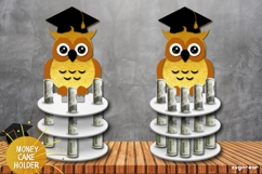 Graduation Money Cake Owl | Money Holder | Layered SVG Product Image 1